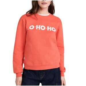 Kule The Raleigh O HO HO Lights sweatshirt fleece size XS Christmas orange poppy